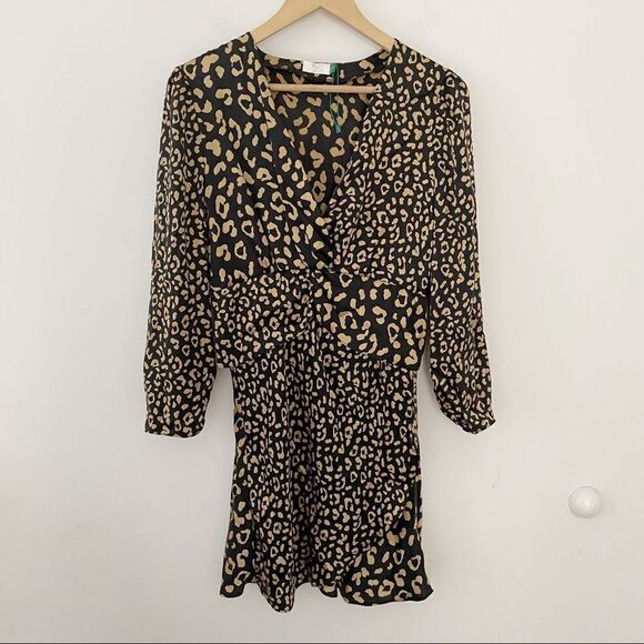 Rixo Lilly Leopard Print Silk Mini Dress - Picture 4 of 11